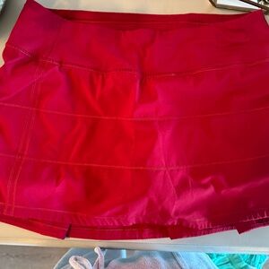 Red Lululemon tennis skirt